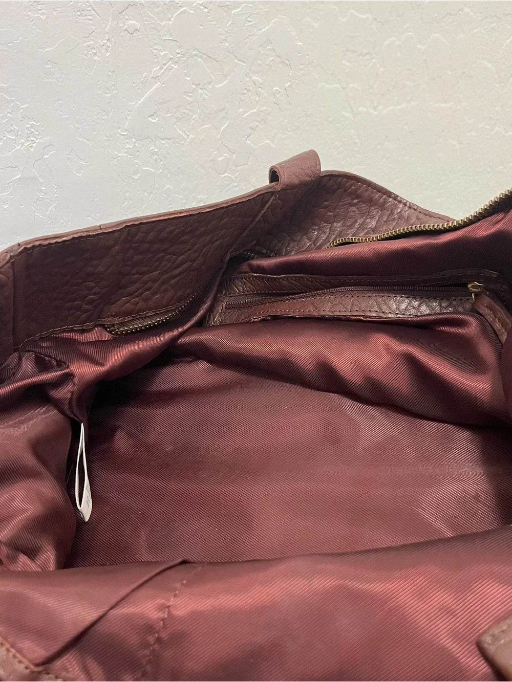 Anthropologie Everyday Leather Tote Bag Brown Chocolate Slouchy Shoulder Hobo